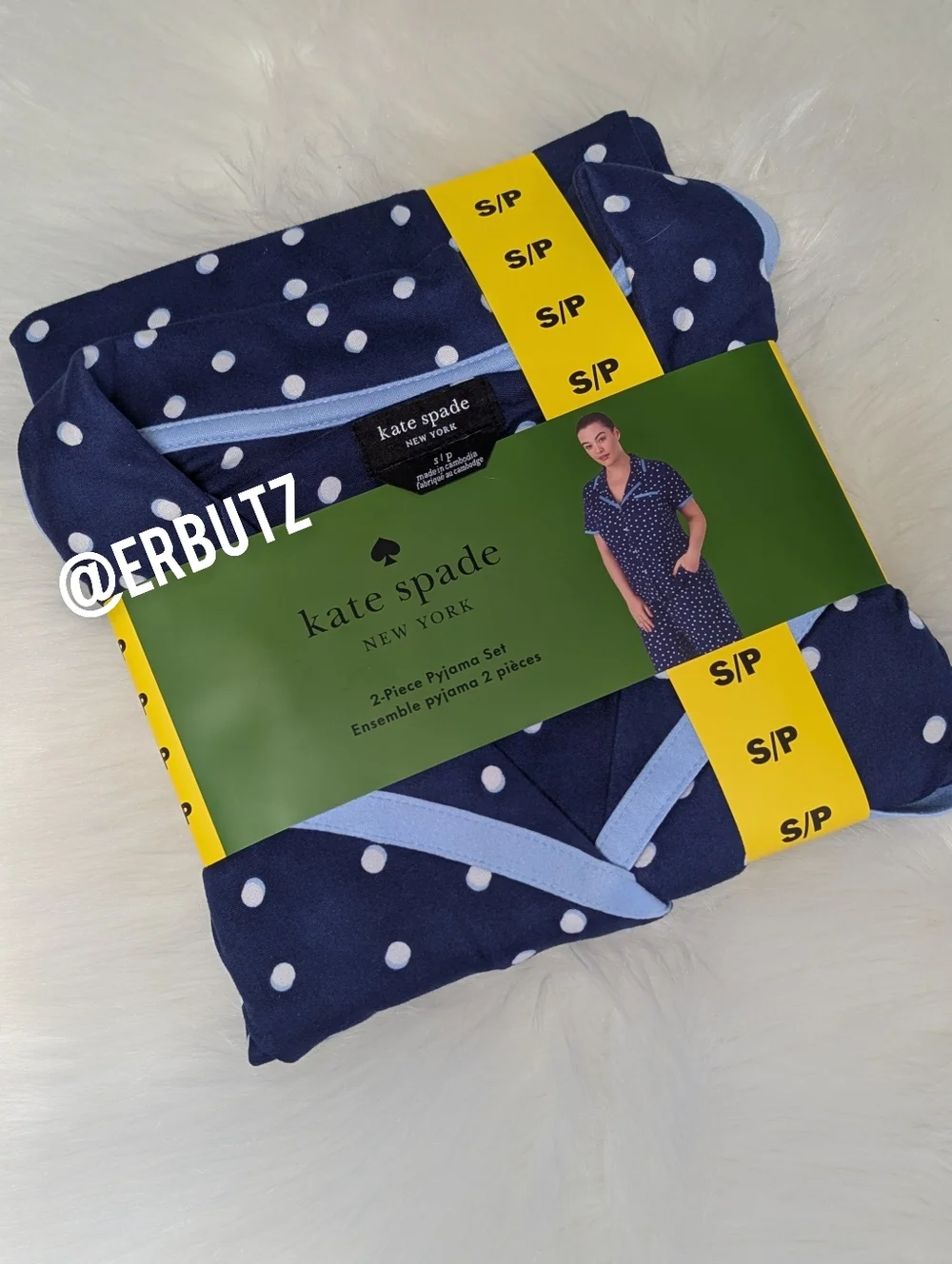 Kate Spade New York Blue & White Polka Dot Design Spring / Summer Pj Set π - Picture 2 of 10